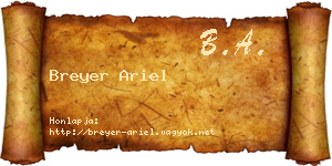 Breyer Ariel névjegykártya